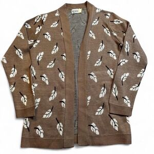 Vintage 70s campus casuals of California fall autumn cardigan sweater size s/m‎